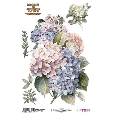 Thermo Transfers 20x30cm Hydrangeas