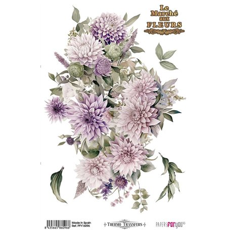 Thermo Transfers 20x30cm Dahlias