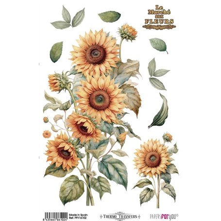 Thermo Transfers 20x30cm Sunflowers
