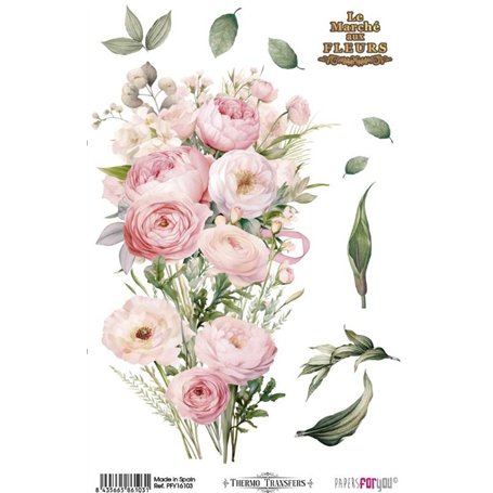 Thermo Transfers 20x30cm Pinky Roses