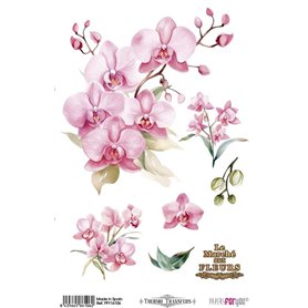 Thermo Transfers 20x30cm Pink Orchids