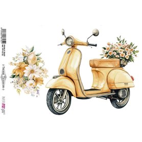 Thermo Transfers Vespas & Flowers I 20x30cm 