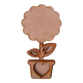 Figura Decorativa de Flor MDF 3mm.