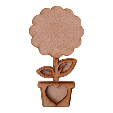 Figura Decorativa de Flor MDF 3mm.