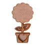 Figura Decorativa de Flor MDF 3mm.