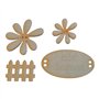Conjunto de Botones "Mis Deseos"  en MDF 3mm.