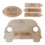 Conjunto de Botones "Mi Coche"  en MDF 3mm.