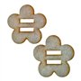 Conjunto Hebilla Flor en MDF 3mm. 2 U.