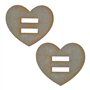 Conjunto Hebilla Corazon en MDF 3mm. 2 un.