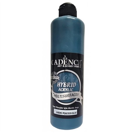 Pintura Acrílica Multisuperficie Hybrid Peacock Blue, 500 ml
