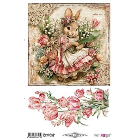 Thermo Transfers 20x30cm (Rabbits & Garden II)