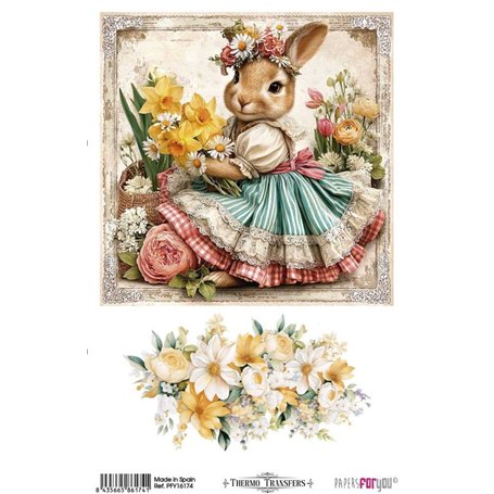 Thermo Transfers 20x30cm (Rabbits & Garden I)