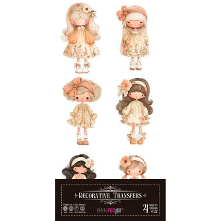 Decor Transfers Dolls 15x30cm 4 Hojas.