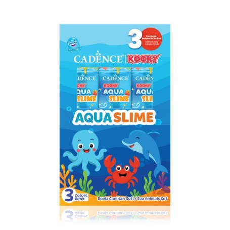 AQUA SLIME SET 3x90ml SEA ANIMAL