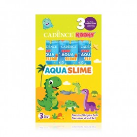 AQUA SLIME SET 3x90ml DINOSAUR