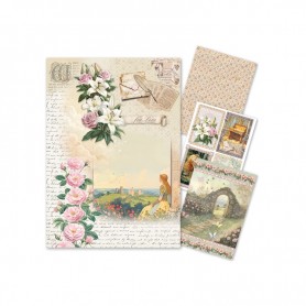 Rice Paper A4 MIXED 4/Pkg Courtly Love