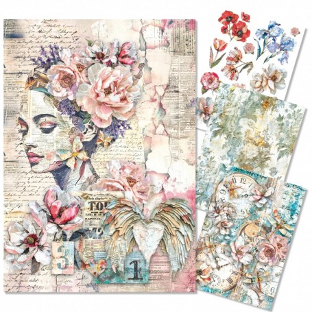 Rice Paper A4 MIXED 4/Pkg The sound of spring
