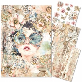 Rice Paper A4 MIXED 4/Pkg Lost in Time