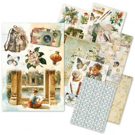 Rice Paper A5 MIXED 8/Pkg Asia Diary