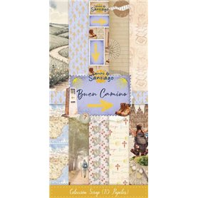 Colección Scrapbooking "Buen Camino" 10 Papeles 180gr 15x30cm