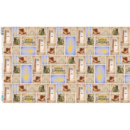 Papel Arroz 54x33 cm 25-30 gr. (Buen Camino  III)