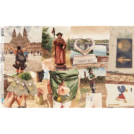 Papel Arroz 54x33 cm 25-30 gr. (Buen Camino IV)