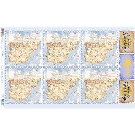 Papel Arroz 54x33 cm 25-30 gr. (Buen Camino VII)