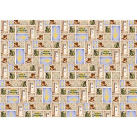 Tela Encuadernar Decorada 70x50cm  (Buen Camino II)
