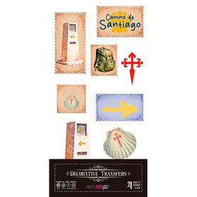 Decorative Transfers Buen Camino 15x30cm 4 Hojas.