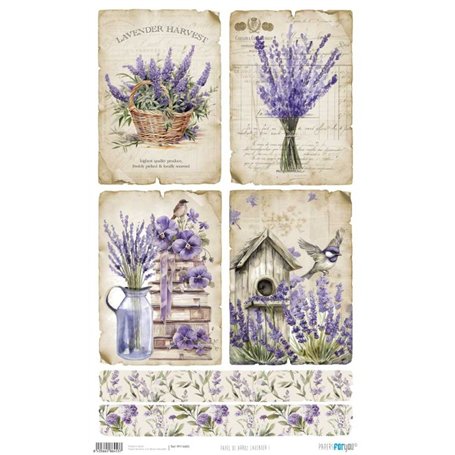 Papel Arroz 54x33 cm 25-30 gr. (Lavender I)