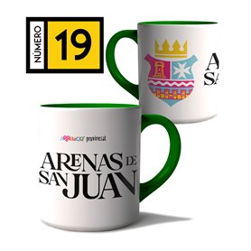 Taza Arraigo Escudo Arenas De San Juan.