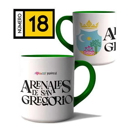 Taza Arraigo Escudo Arenas De San Gregorio.