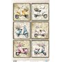 Papel Arroz 54x33 cm 25-30 gr. (Vespas & Flowers)