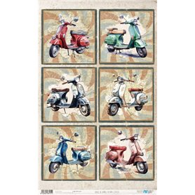 Papel Arroz 54x33 cm 25-30 gr. (Vespas Classic)