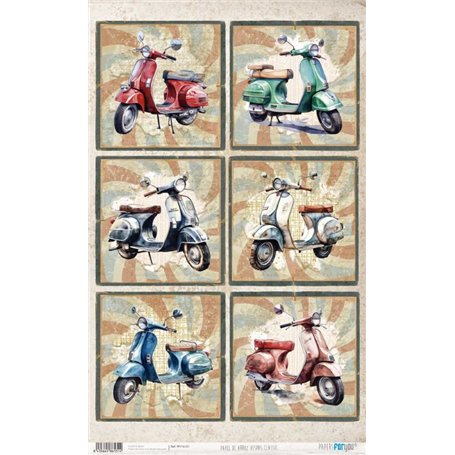 Papel Arroz 54x33 cm 25-30 gr. (Vespas Classic)