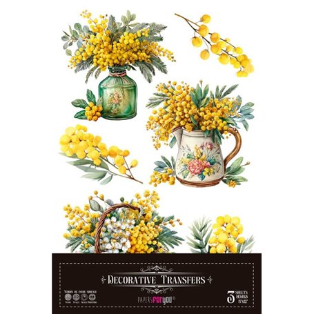 Decorative transfers "Mimosas" 20x30cm