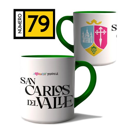 Taza Arraigo Escudo San Carlos Del Valle. 
