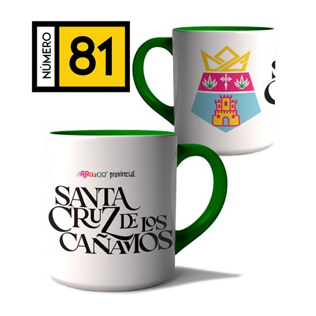 Taza Arraigo Escudo Santa Cruz de Los Cañamos.