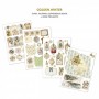 Golden Winter Ephemera Book A4 32/Pkg