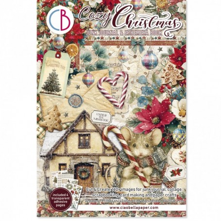 Cozy Christmas Ephemera Book  A4 32/Pkg