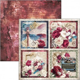 Bohemian burgundy  Patterns Pad 12x12"