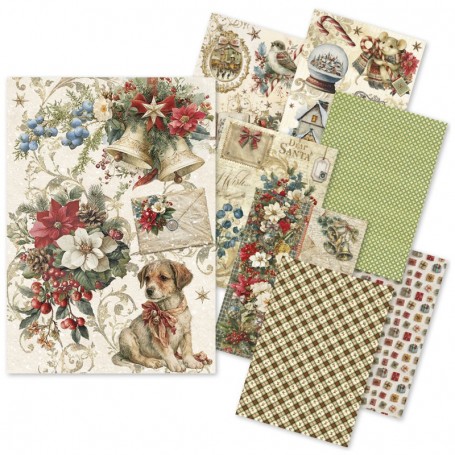 Rice Paper Set A5 MIXED 8/Pkg Cozy Christmas