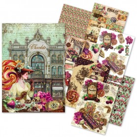 Rice Paper Set A5 MIXED 8/Pkg Chocolate Wanderlust