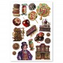 Rice Paper Set A4 MIXED 4/Pkg Chocolate Wanderlust