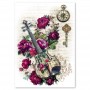 Rice Paper Set A4 MIXED 4/Pkg Bohemian burgundy