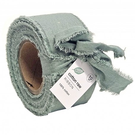 COTTON RAW ribbon 10m/40mm