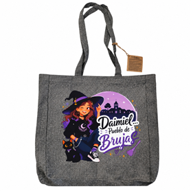 Bolsa algodón reciclado NEGRO "Pueblo de Brujas"