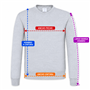 Sudadera Algodón Gris. Talla XXXL.