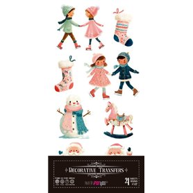 Decorative Transfers "Christmas Village" 15x30cm 4 Hojas.