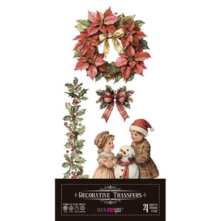 Decorative Transfers "Christmas Memories" 15x30cm 4 Hojas.
